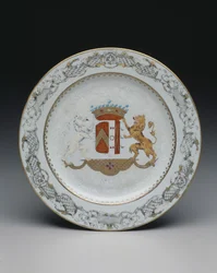 Piatto con stemma, c.1740