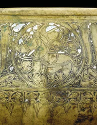 (dettaglio) di una ciotola mamelucca, c.1351