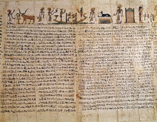 Antichità egizia: Papiro di un Libro dei Morti. Epoca tarda. Parigi, Museo del Louvre