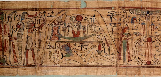 Allegoria del cosmo: papiro mitologico di Neskapashouty