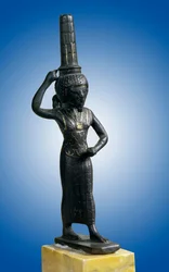 Antichità egizia: statuetta del dio guerriero Onouris (o Chou), Parigi, Museo del Louvre