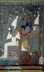 Luxor, Tebe: Valle dei Re, tomba di Horemheb (-1343 - -1314), faraone egiziano su cui appare la dea Iside