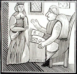 Una donna cerca consiglio dall