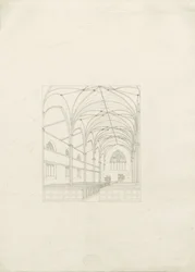 Burton-upon-Trent - Chiesa della Santissima Trinità (disegno, nd ?1820s)