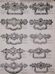 Battenti per porte, da un catalogo commerciale di beni domestici e accessori, c.1890-1910