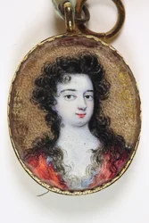 Lady Mary Lennard o (probabilmente) Lady Anne Lennard in un vestito rosso