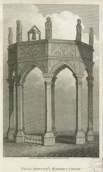 Lichfield - Piazza del Mercato: incisione, nd [c 1805]