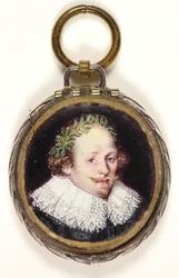 Medaglione contenente una testa di Michael Drayton