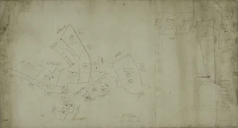 Mappa di Willesden, Londra (litografia)