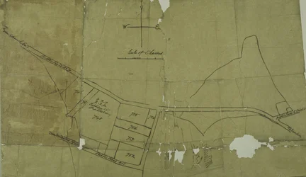 Mappa di Willesden, Londra (litografia)