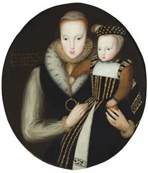 Ritratto di Lady Catherine Grey e di suo figlio Edward (olio su tela)