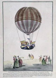 Rimozione della macchina aerostatica al Giardino delle Tuileries nel 1783