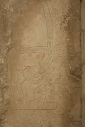 (dettaglio) di un rilievo del chiostro