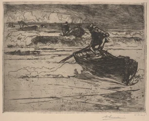 Pescatori in fuga dalla tempesta