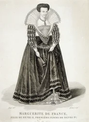 Ritratto di Margherita di Valois, conosciuta come Regina Margot (1553-1615), Regina di Navarra, prima moglie di Enrico IV.