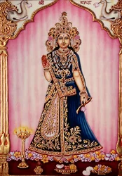 Dea Radha Miniatura su Avorio