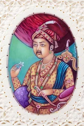 Miniatura del Mughal Imperatore Akbar