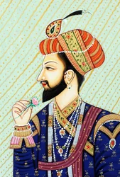Miniatura del Mughal Imperatore Shah Jahan
