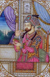 Miniatura del Mughal Imperatore Shah Jahan India Asia