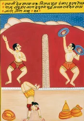Miniatura su carta, Dev Shakha, Scuola di Nathdwara