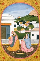 Immagine e dipinto del calendario annuale per un mese indù Paush, India