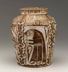 Vaso, periodo abbaside (terracotta, smaltato con lustro)