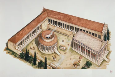 Tholos circolare cerimoniale e tempio di Asclepio, Epidauro, IV secolo a.C.