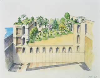 Palazzo di Nabucodonosor, Babilonia, con giardini pensili