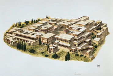 Ricostruzione del Palazzo di Cnosso, Creta, XX secolo a.C.