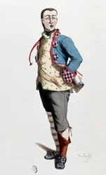 Stenterello, personaggio tradizionale del carnevale di Firenze, Italia