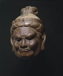 Testa di un re celeste, Lokapala, periodo tardo Heian