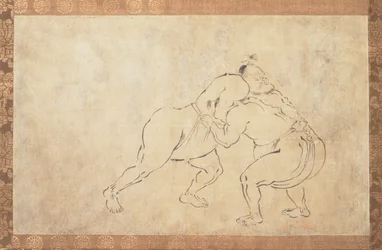 Lottatori di Sumo (inchiostro Sumi su carta)