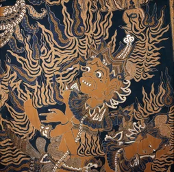 Batik giavanese con un mostro