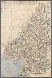 Una provincia della Corea, Mappe delle province di Korae, che mostrano le stazioni pistal e le principali rotte