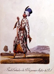 Sultano, da un album di costumi turchi, fine XVIII secolo