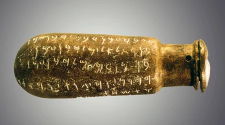 Bottiglia di Tell Siran, dalla Cittadella di Amman, Giordania, c.687 a.C. (ceramica)