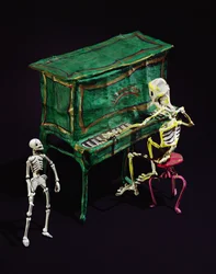 Figure del Giorno dei Morti come musicisti (dettaglio)