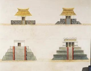 Ricostruzione storica degli edifici di Tenochtitlan