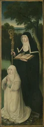 Santa Gertrude di Nivelles e una canonichessa agostiniana