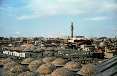 Veduta panoramica di Istanbul, con cupole del Gran Bazar