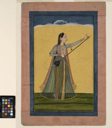 Una donna accorda la sua tambura, c.1740