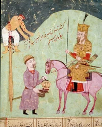 Arte islamica: un nemico impalato e decapitato
