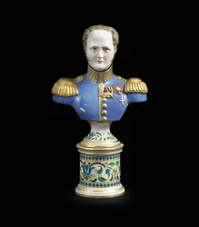 Un busto in porcellana dell