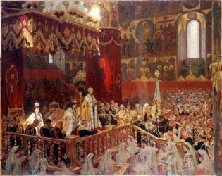 Incoronazione di Nicola II nel 1896 nella Cattedrale di Ousensky a Mosca
