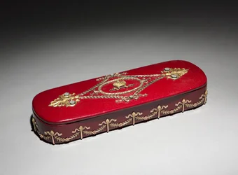 Scatola di lacca, ditta di Peter Carl Fabergé, scatola di Fabbrica N. Lukutin