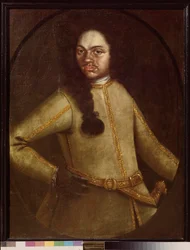 Ritratto di uomo in uniforme del reggimento di Pietro I