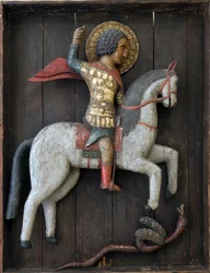 Icona russa: San Giorgio e il drago