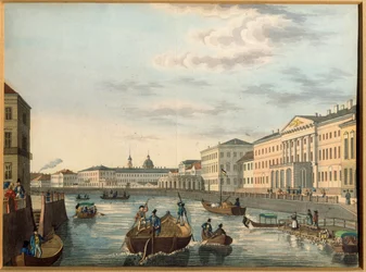 Veduta del fiume Fontanka a San Pietroburgo
