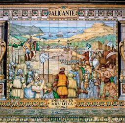 Cartaginesi guidati da Amilcare e suo figlio Annibale e la fondazione di Alicante