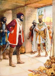 Hernan Cortes fa di Montezuma un ostaggio nel 1519